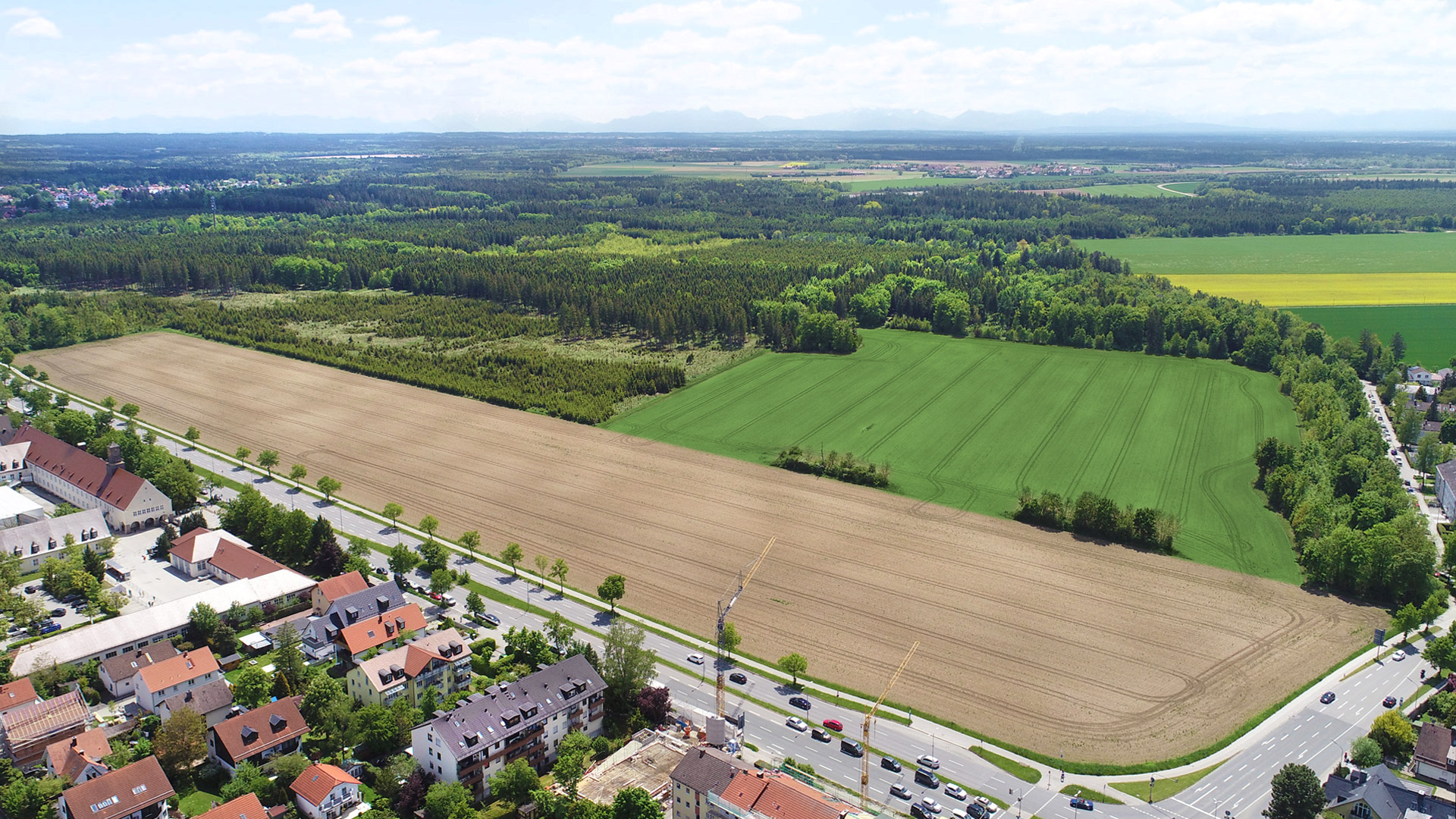 DIBAG Luftbild Grundstück Fläche Quartier Wasserburger Straße Stadt Haar